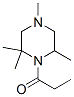 2,2,4,6-테트라메틸-1-(프로피오닐)피페라진 구조식 이미지