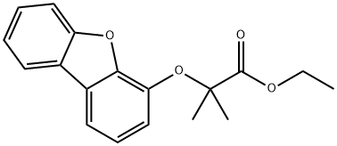 ethyl-2-(4-dibenzofuranyloxy)-2-methylpropionic acid Structure