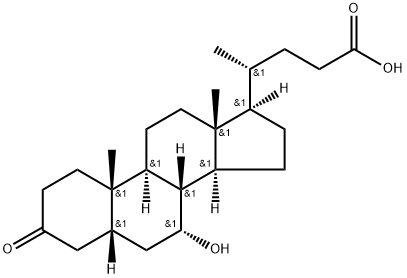 3-Oxo-7α-hydroxy-5β-cholanoic Acid 구조식 이미지
