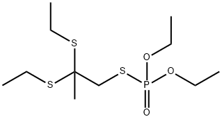 티오인산O,O-디에틸S-[2,2-비스(에틸티오)프로필]에스테르 구조식 이미지