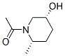 3-피페리디놀,1-아세틸-6-메틸-,(3R-시스)-(9CI) 구조식 이미지
