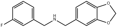 BENZO[1,3]DIOXOL-5-YLMETHYL-(3-FLUORO-BENZYL)-AMINE Structure