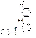 Benzamide, N-[1-[[(3-methoxyphenyl)amino]carbonyl]-1,3-pentadienyl]- (9CI) Structure