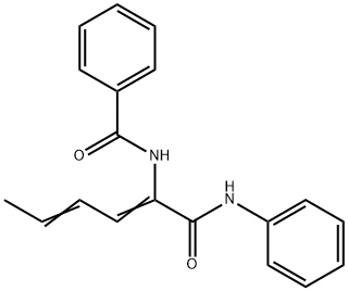 Benzamide, N-[1-[(phenylamino)carbonyl]-1,3-pentadienyl]- (9CI) Structure