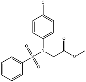 methyl 2-[(4-chlorophenyl)-phenylsulfonyl-amino]ethanoate Structure