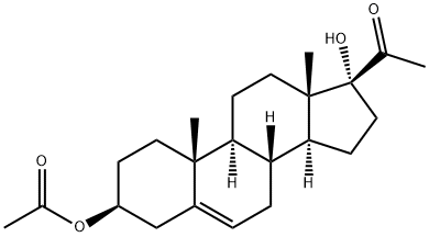 17알파-하이드록시프레그네놀론3-아세테이트 구조식 이미지