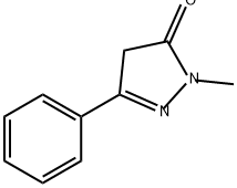 1-Methyl-3-phenyl-2-pyrazoline-5-one Structure