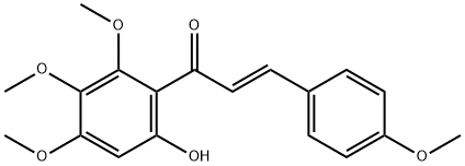 (E)-1-(6-Hydroxy-2,3,4-trimethoxyphenyl)-3-(4-methoxyphenyl)-2-propen-1-one 구조식 이미지