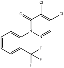 4,5-Dichloro-2-(2-(trifluoromethyl)phenyl)pyridazin-3(2H)-one 구조식 이미지