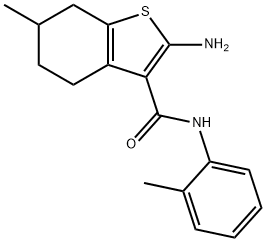 2-AMINO-6-METHYL-N-(2-METHYLPHENYL)-4,5,6,7-TETRAHYDRO-1-BENZOTHIOPHENE-3-CARBOXAMIDE Structure