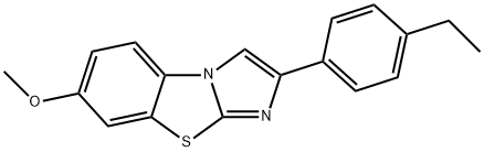 2-(4-에틸페닐)-7-메톡시이미다조[2,1-B]벤조티아졸 구조식 이미지