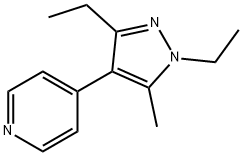 Pyridine, 4-(1,3-diethyl-5-methyl-1H-pyrazol-4-yl)- (9CI) 구조식 이미지