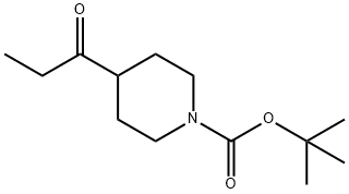 tert-부틸4-프로피오닐피페리딘-1-카르복실레이트 구조식 이미지