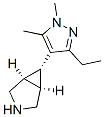 3-Azabicyclo[3.1.0]hexane,6-(3-ethyl-1,5-dimethyl-1H-pyrazol-4-yl)-,(1alpha,5alpha,6alpha)-(9CI) 구조식 이미지