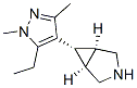 3-Azabicyclo[3.1.0]hexane,6-(5-ethyl-1,3-dimethyl-1H-pyrazol-4-yl)-,(1alpha,5alpha,6alpha)-(9CI) 구조식 이미지