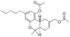 (6aR,10aR)-1-Acetyloxy-6a,7,10,10a-tetrahydro-6,6-dimethyl-3-pentyl-6H-dibenzo[b,d]pyran-9-methanol acetate 구조식 이미지