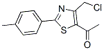 1-[4-(Chloromethyl)-2-(4-methylphenyl)-5-thiazolyl]ethanone 구조식 이미지