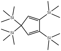 2,3,5,5-TETRAKIS(TRIMETHYLSILYL)-1,3-CYCLOPENTADIENE 구조식 이미지