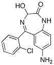 7-Amino-5-(2-chlorophenyl)-1,3-dihydro-3-hydroxy-2H-1,4-benzodiazepin-2-one 구조식 이미지