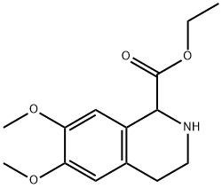 6,7-디메톡시-1,2,3,4-테트라히드로-이소퀴놀린-1-카르복실산에틸에스테르 구조식 이미지