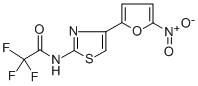 2,2,2-TRIFLUORO-N-(4-(5-NITRO-2-FURYL)-2-THIAZOLYL)ACETAMIDE Structure