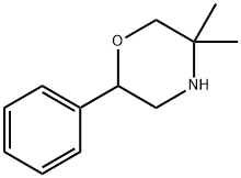 5,5-dimethyl-2-phenyl-morpholine Structure