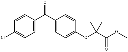 2-[4-(4-Chlorobenzoyl)phenoxy]-2-methylpropionic acid methyl ester Structure