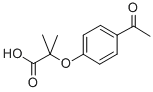 2-(4-ACETYL-PHENOXY)-2-METHYL-PROPIONIC ACID Structure