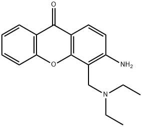 3-아미노-4-[(디에틸아미노)메틸]-9H-크산텐-9-온 구조식 이미지