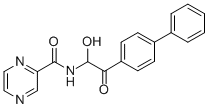 N-(2-(1,1'-Biphenyl)-4-yl-1-hydroxy-2-oxoethyl)pyrazinecarboxamide 구조식 이미지