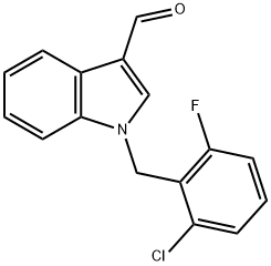 1-(2-CHLORO-6-FLUOROBENZYL)-1H-INDOLE-3-CARBALDEHYDE 구조식 이미지