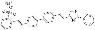 sodium 2-[2-[4'-[2-(2-phenyl-2H-1,2,3-triazol-4-yl)vinyl][1,1'-biphenyl]-4-yl]vinyl]benzenesulphonate 구조식 이미지