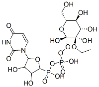 [(2R,3R,4R,5R)-5-(2,4-dioxopyrimidin-1-yl)-3,4-dihydroxy-oxolan-2-yl]m ethoxy-[hydroxy-[(2R,3R,4S,5S,6R)-3,4,5-trihydroxy-6-(hydroxymethyl)ox an-2-yl]oxy-phosphoryl]oxy-phosphinic acid 구조식 이미지