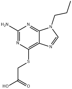 2-(2-아미노-9-프로필-퓨린-6-일)술파닐아세트산 구조식 이미지