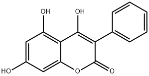 4,5,7-TRIHYDROXY-3-PHENYLCOUMARIN 구조식 이미지