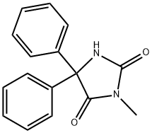 3-메틸-5,5-디페닐히단토인 구조식 이미지