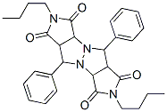 2,7-Dibutyl-5a,8a,10,10a-tetrahydro-5,10-diphenylpyrrolo[3,4-c]pyrrolo[3',4':4,5]pyrazolo[1,2-a]pyrazole-1,3,6,8(2H,3aH,5H,7H)-tetrone 구조식 이미지