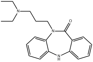 10-[3-(Diethylamino)propyl]-5,10-dihydro-11H-dibenzo[b,e][1,4]diazepin-11-one 구조식 이미지