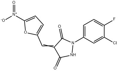 423148-78-1 (E)-1-(3-chloro-4-fluorophenyl)-4-((5-nitrofuran-2-yl)Methylene)pyrazolidine-3,5-dione
