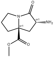 1H-Pyrrolizine-7a(5H)-carboxylicacid,2-aminotetrahydro-3-oxo-,methylester, 구조식 이미지