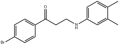 1-(4-BROMOPHENYL)-3-(3,4-DIMETHYLANILINO)-1-PROPANONE 구조식 이미지