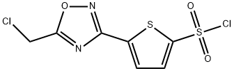 5-[5-(CHLOROMETHYL)-1,2,4-OXADIAZOL-3-YL]-2-THIOPHENESULFONYL CHLORIDE 구조식 이미지