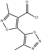 3-METHYL-5-(4-METHYL-1,2,3-THIADIAZOL-5-YL)-4-ISOXAZOLECARBONYL CHLORIDE Structure