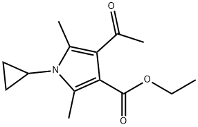 ETHYL 4-ACETYL-1-CYCLOPROPYL-2,5-DIMETHYL-1H-PYRROLE-3-CARBOXYLATE 구조식 이미지