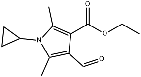 ETHYL 1-CYCLOPROPYL-4-FORMYL-2,5-DIMETHYL-1H-PYRROLE-3-CARBOXYLATE 구조식 이미지