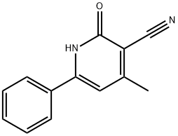 1,2-DIHYDRO-4-METHYL-2-OXO-6-PHENYLPYRIDINE-3-CARBONITRILE 구조식 이미지