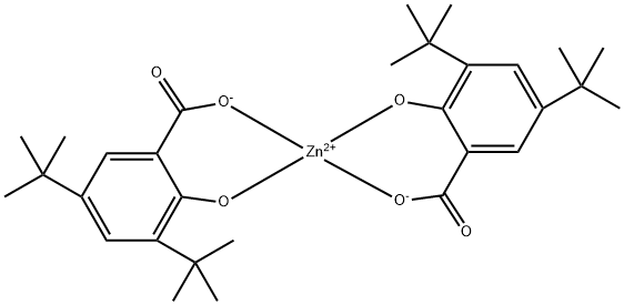 (T-4)비스(3,5-비스(1,1-다이메틸에틸)-2-하이드록시벤조에이토-O(1), O(2)) 아연 구조식 이미지