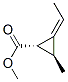 Cyclopropanecarboxylic acid, 2-ethylidene-3-methyl-, methyl ester, (1alpha,2Z,3beta)- Structure