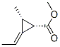 Cyclopropanecarboxylic acid, 2-ethylidene-3-methyl-, methyl ester, (1alpha,2E,3alpha)- Structure