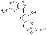 2-아미노퓨린리보사이드-3',5'-환형모노포스페이트나트륨염 구조식 이미지